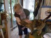 cat and person