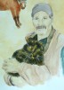 cat and person