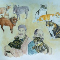 Father's Day Portrait, pencil and watercolor, 18" x 24" © B.E. Kazmarski