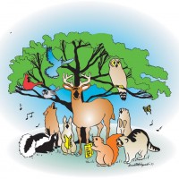 illustration of collected animals
