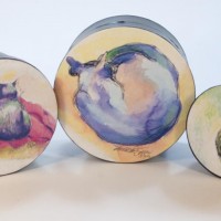 keepsake box set with cat design