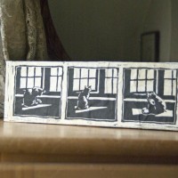 mounted block print