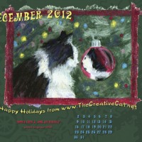 christmas cat desktop calendar