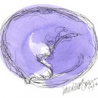 sketch of cat sleeping