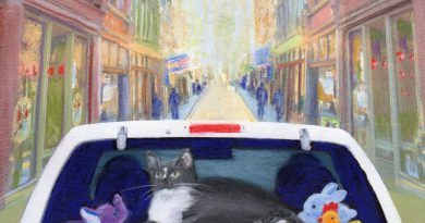 Featured Artwork: Klepto Cat Book Cover No. 23, “Cattywampus Travels” Featured Artwork: Klepto Cat Book Cover No. 23, “Cattywampus Travels”
