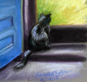 Daily Sketch Reprise: The Basement Door - The Creative Cat
