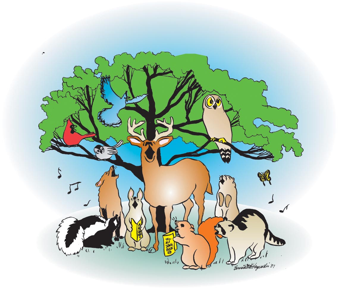 illustration of collected animals