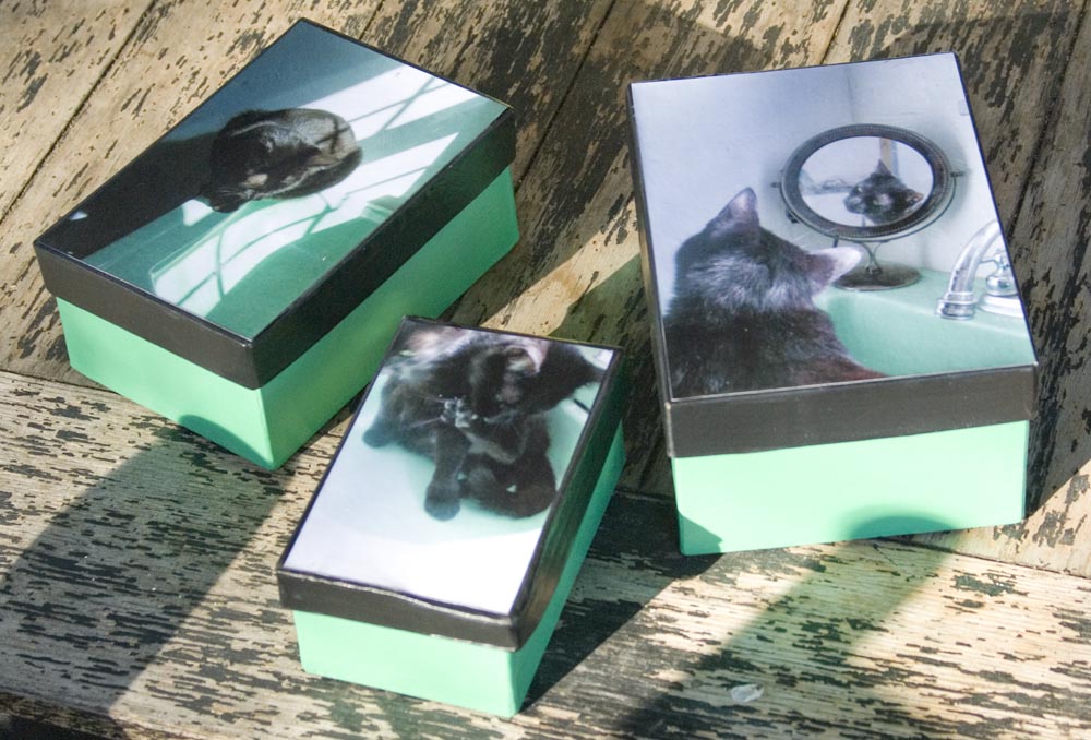 keepsake boxes with black cats
