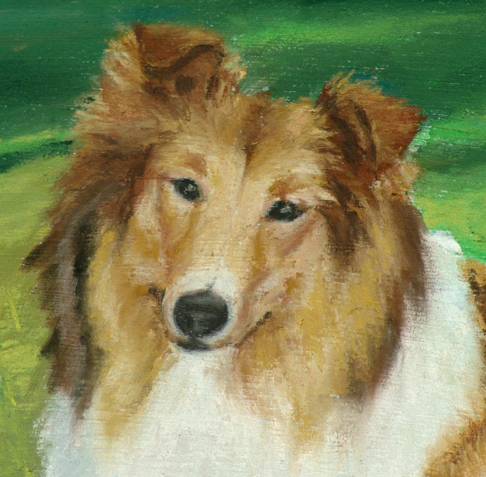 detail of portrait of dog