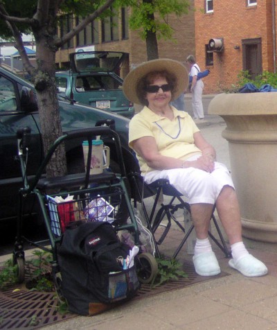 My mother on Memorial Day in 2007.