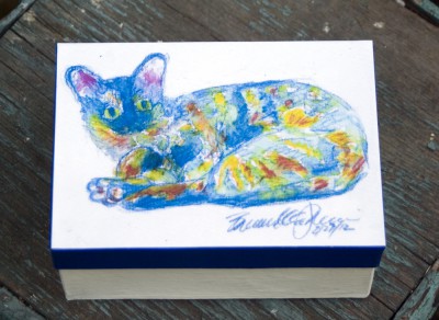 keepsake box with cat