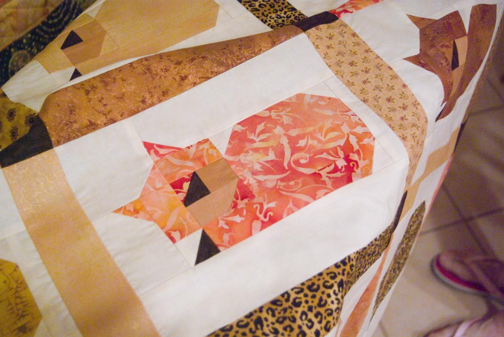 quilt square with cat