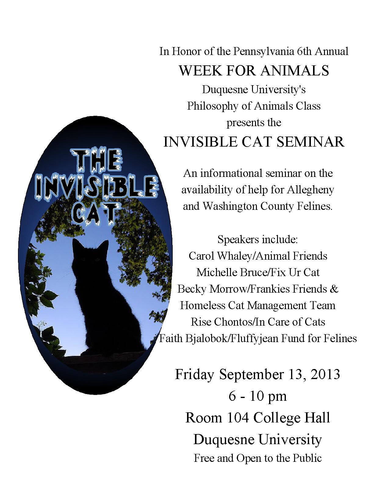 the invisible cat seminar pittsburgh