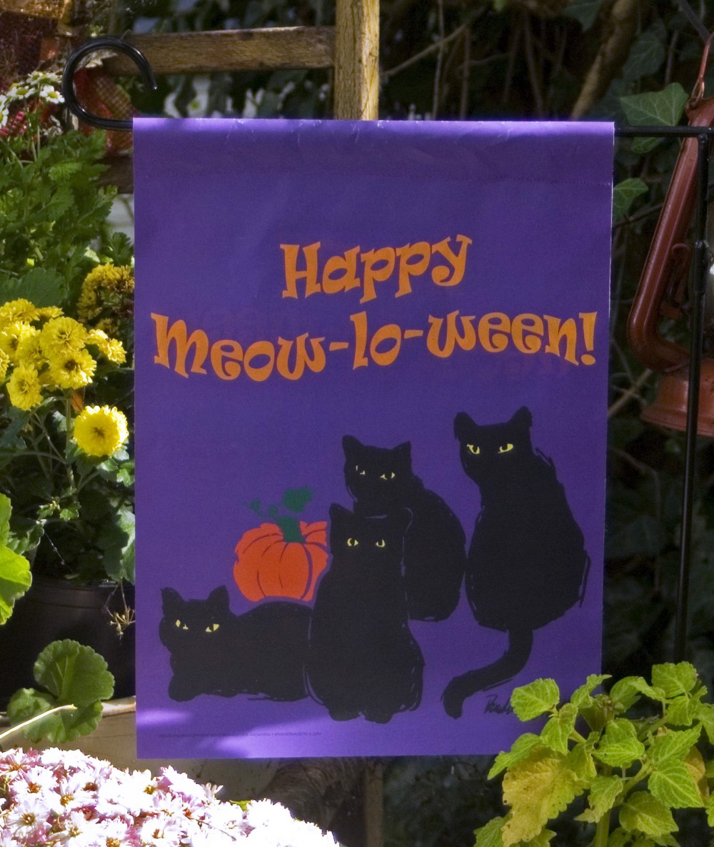 "Happy Meow-lo-ween" design.