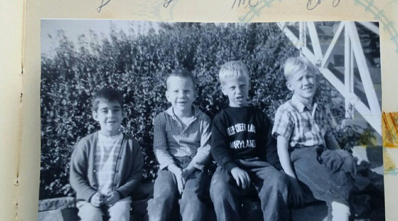 Lonnie, Lance, Mark and Ebby, best buddies in the nieghborhood, probably about 1964.