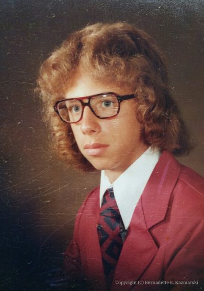 Mark's graduation photo, class of 1975.