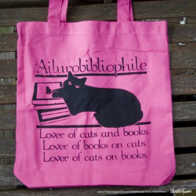 Ailurobibliophile bag, camellia pink.