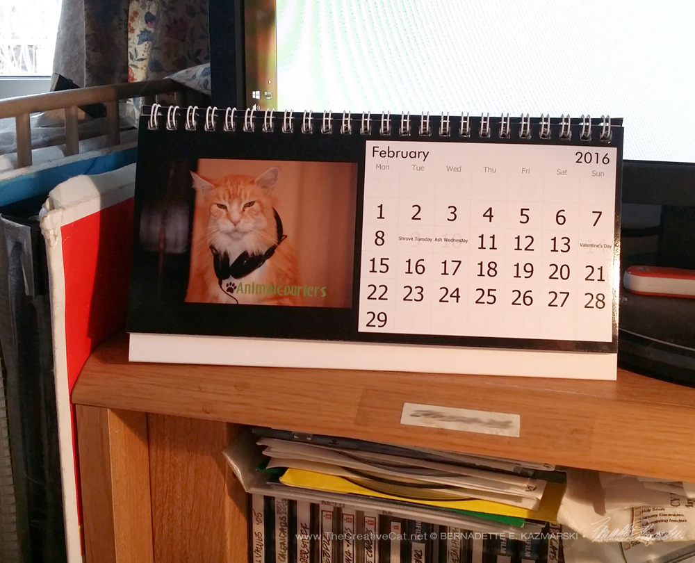 The calendar at my desk.