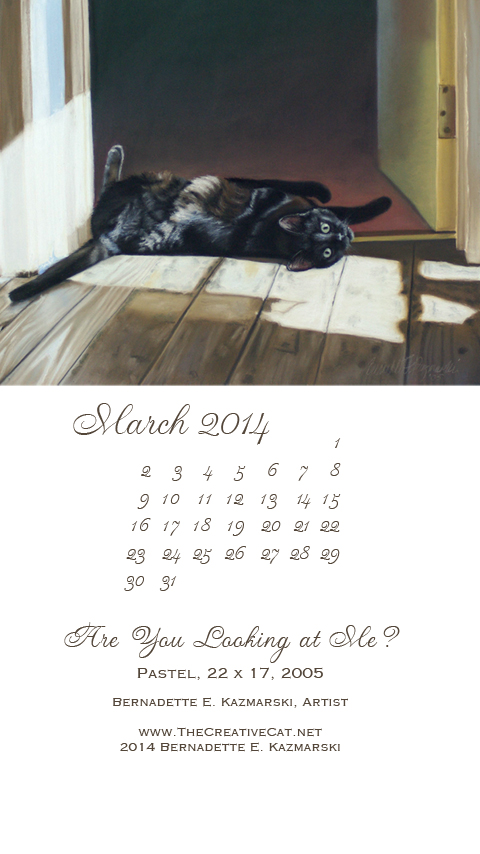 "Are You Looking At Me?" desktop calendar for Cell Phones and Smartphones.