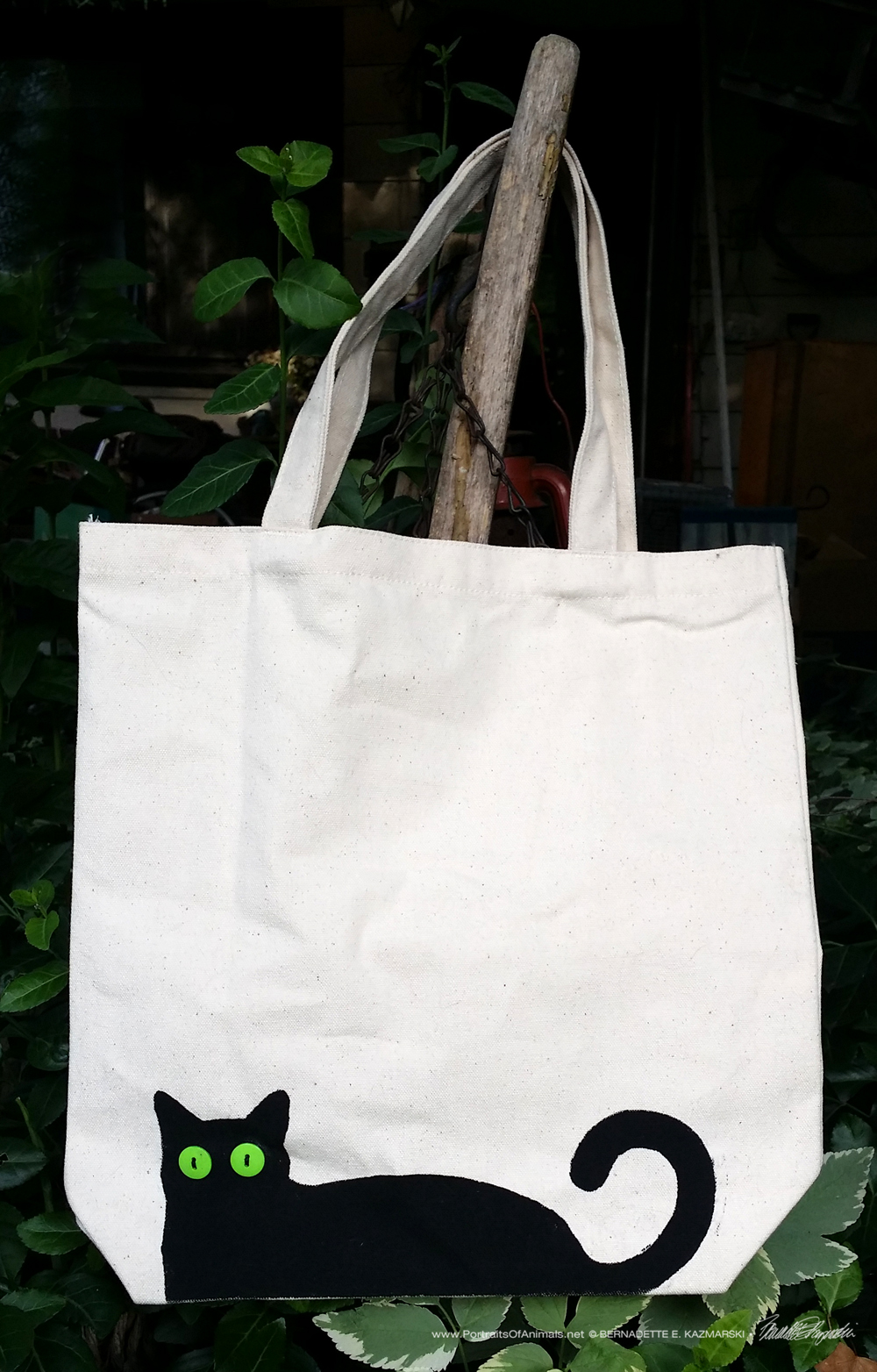 Marketplace: Bella! Handprinted and Embellished Tote Bag - The
