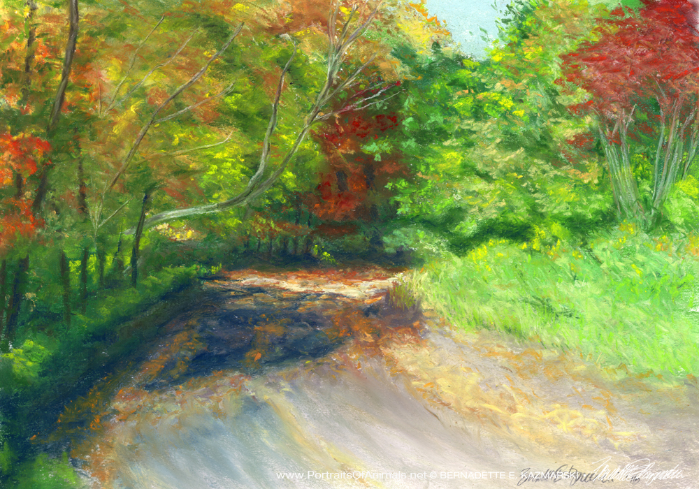 "Bright Autumn", pastel, 14" x 20" © Bernadette E. Kazmarski