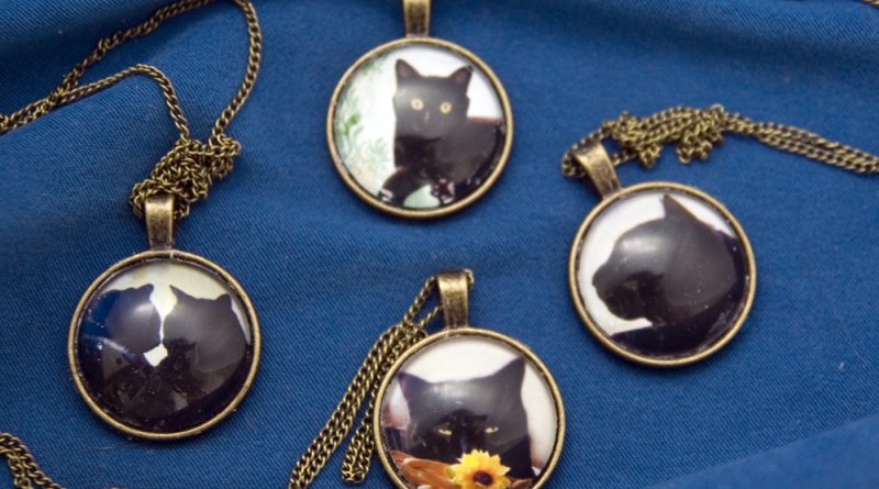 Black Cat Collection Cabochon Pendants