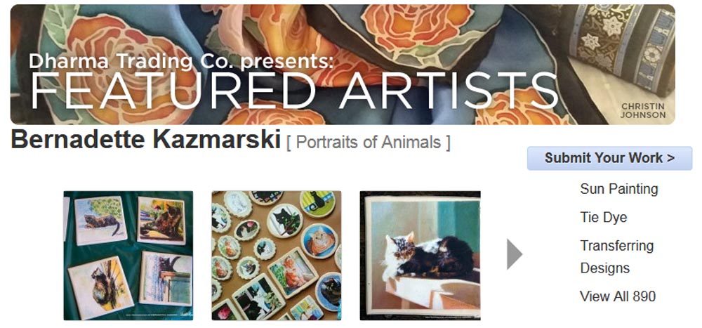 Featured artist page for tiles.