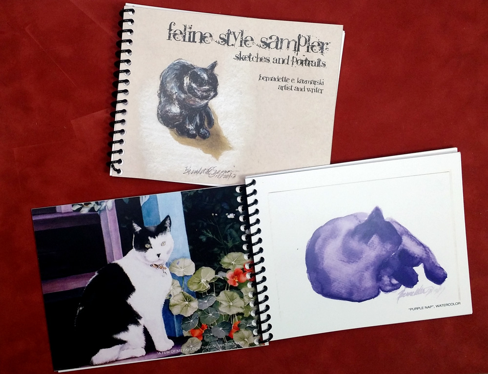 "Feline Style Sampler" book of sketches and portraits.