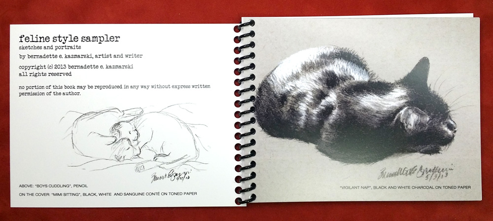 "Feline Style Sampler" book of sketches and portraits.