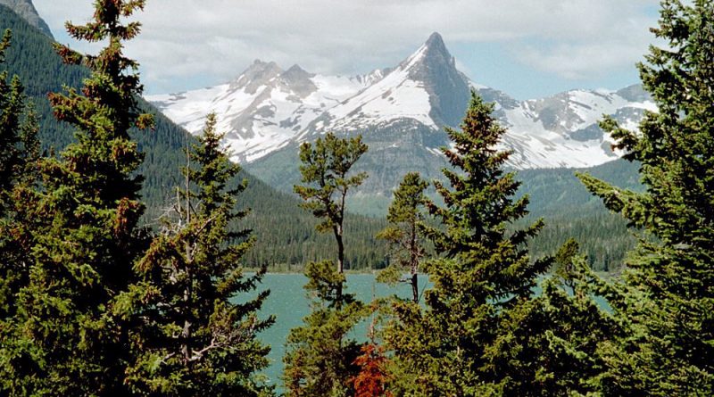 The mountains and lake.
