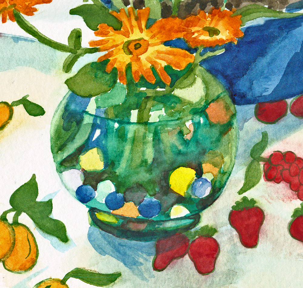 detail of watercolor