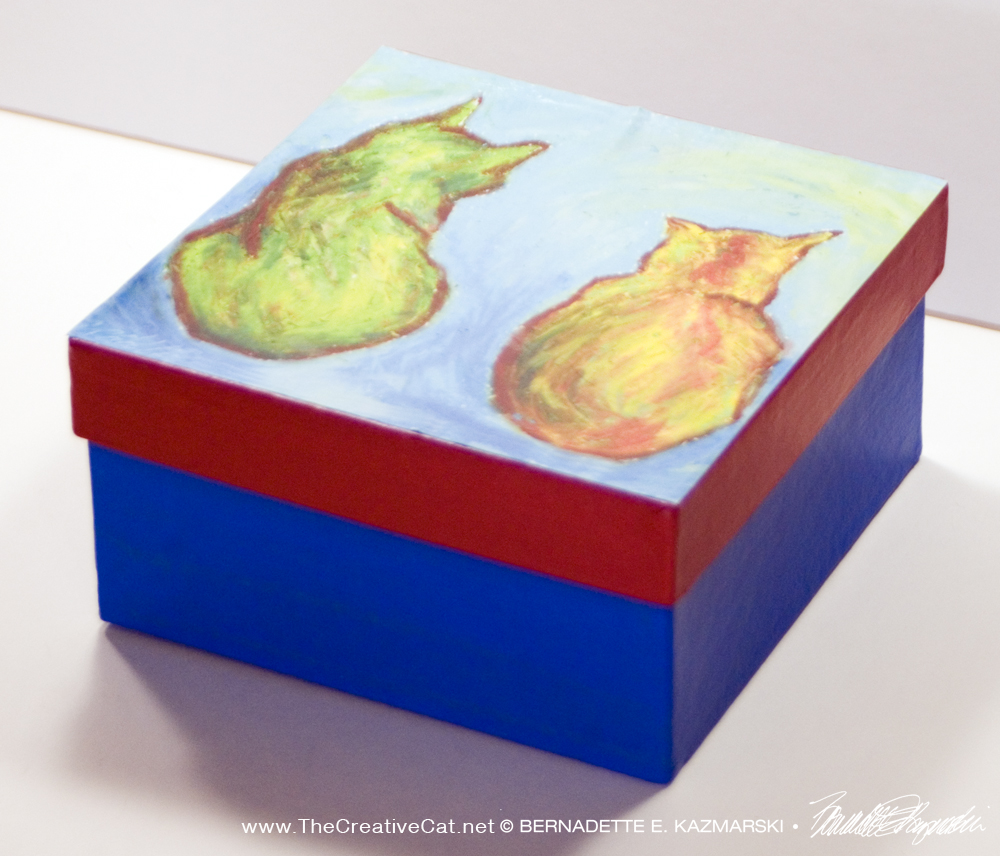 keepsake box with two cats