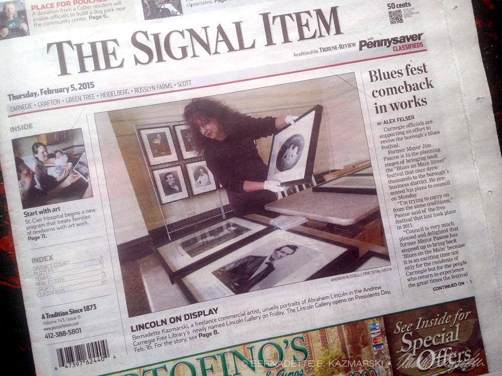 Me on the front page of my local newspaper.