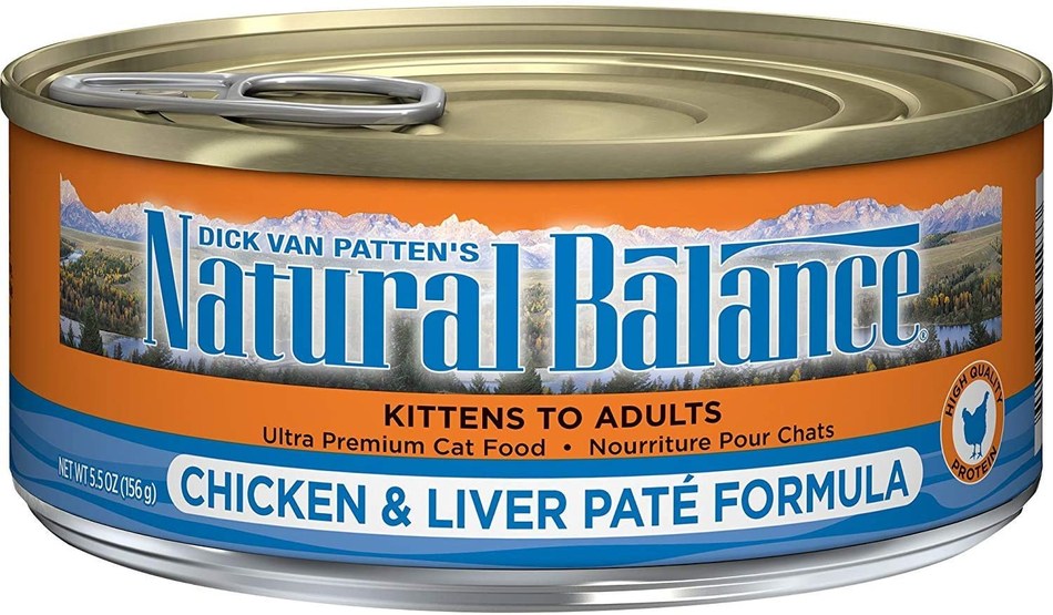 One Lot of Natural Balance® Ultra Premium Chicken & Liver Paté Formula Canned Cat Food Recalled