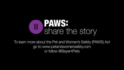 To learn more about the Pet and Women Safety Act go to www.petandwomensafety.com (PRNewsFoto/Bayer)