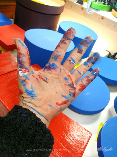 hand with paint
