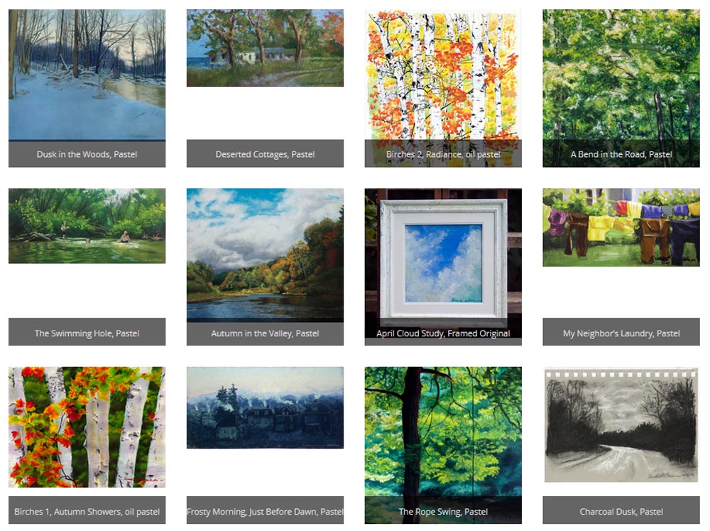 Gallery of landscape paintings.