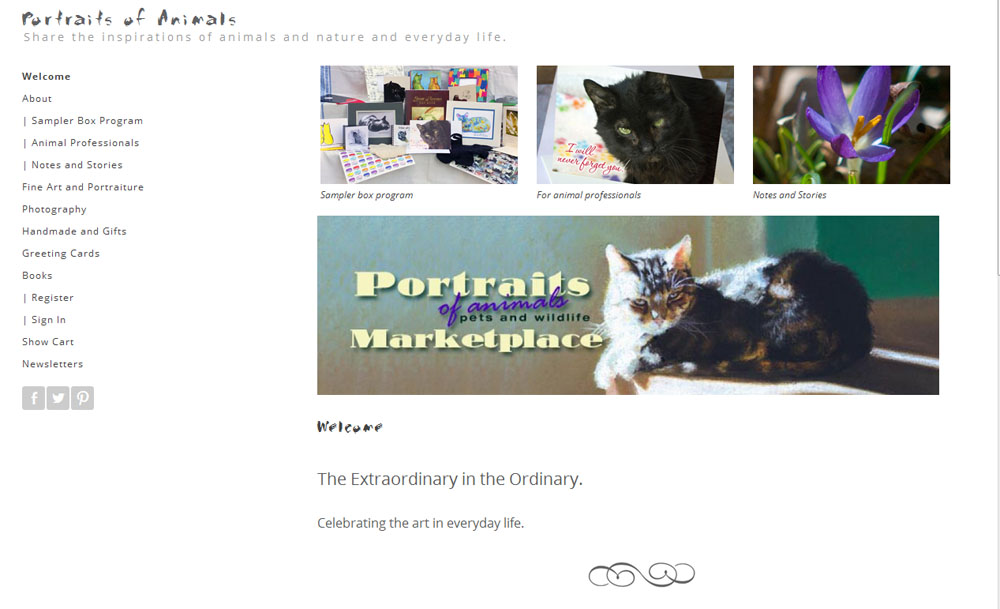Portraits of Animals website.