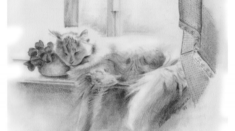 Sleeping Beauty, pencil, 1987, 18" x 15" © B.E. Kazmarski