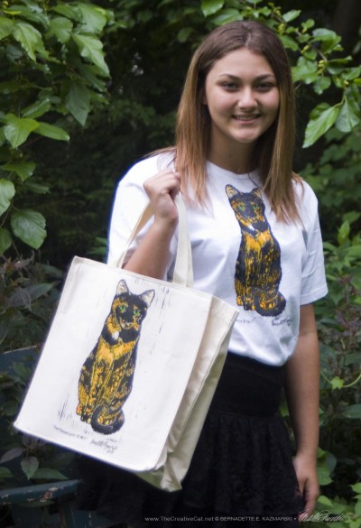 The Roundest Eyes tote and tee.