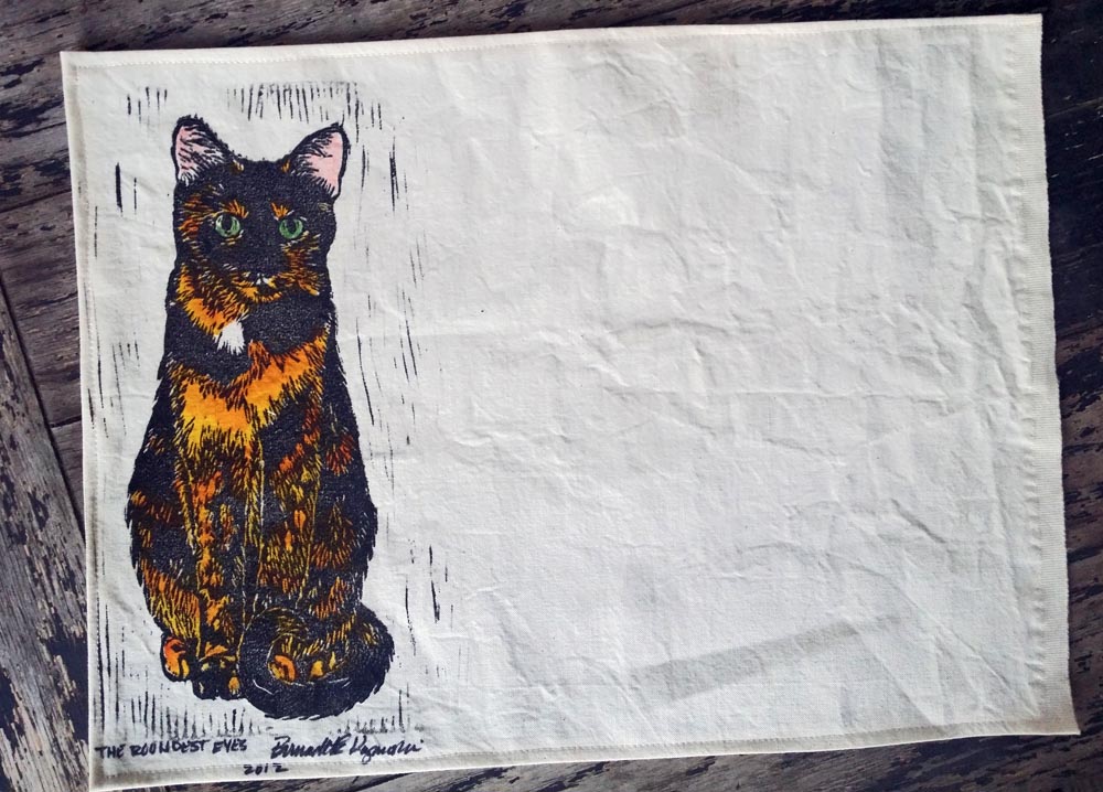 Tortie Girls placemats, The Roundest Eyes.
