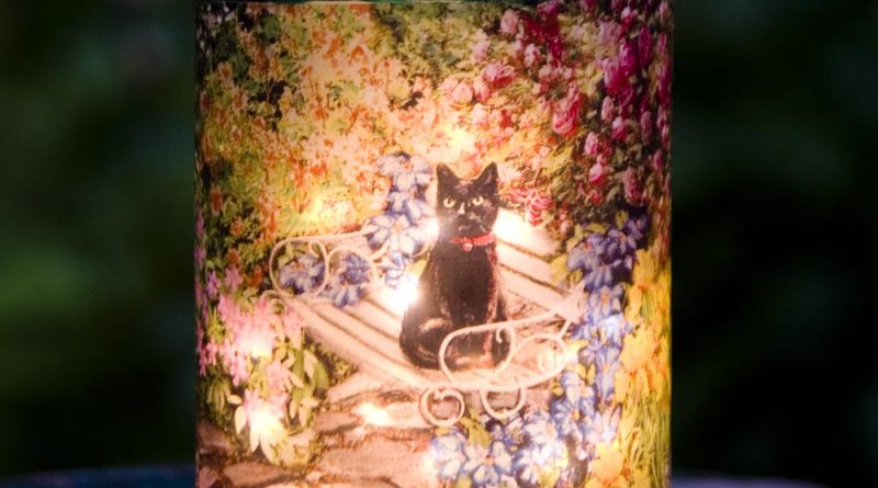 Mimi in the Formal Garden votive lamp