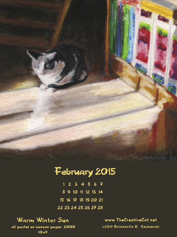 "Warm Winter Sun" desktop calendar, for 600 x 800 for iPad, Kindle and other readers