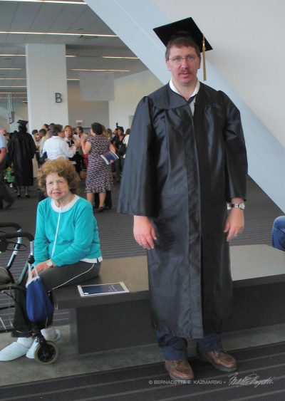Mark and our mother when Mark graduated from a special training at Community College of Allegheny County in 2007.